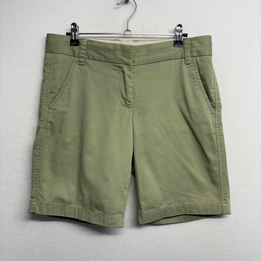 J‎ crew broken in chino shorts cotton green 2